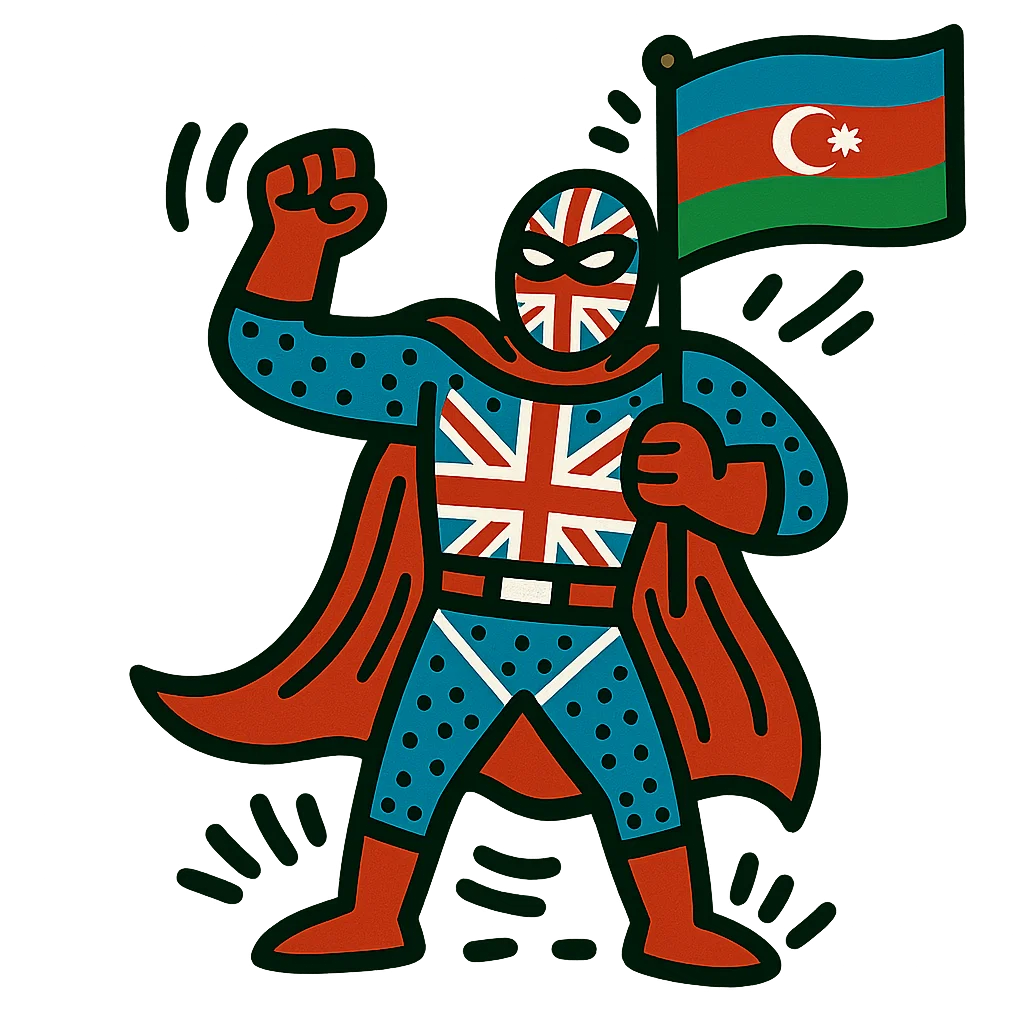 Azerbaijan character or flag for the Baku English speaking club