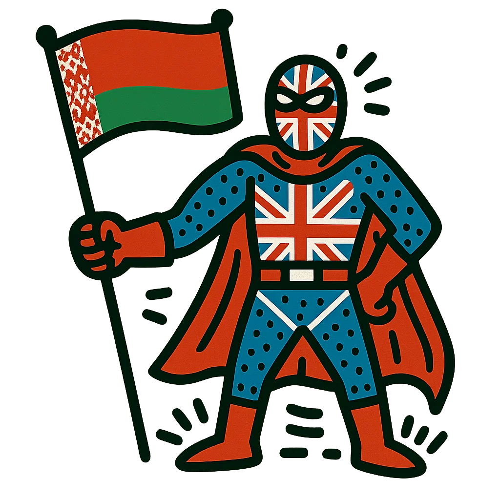 Belarus character or flag for the Minsk English speaking club