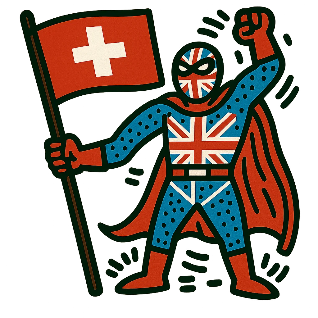 Switzerland character or flag for the Zurich English speaking club
