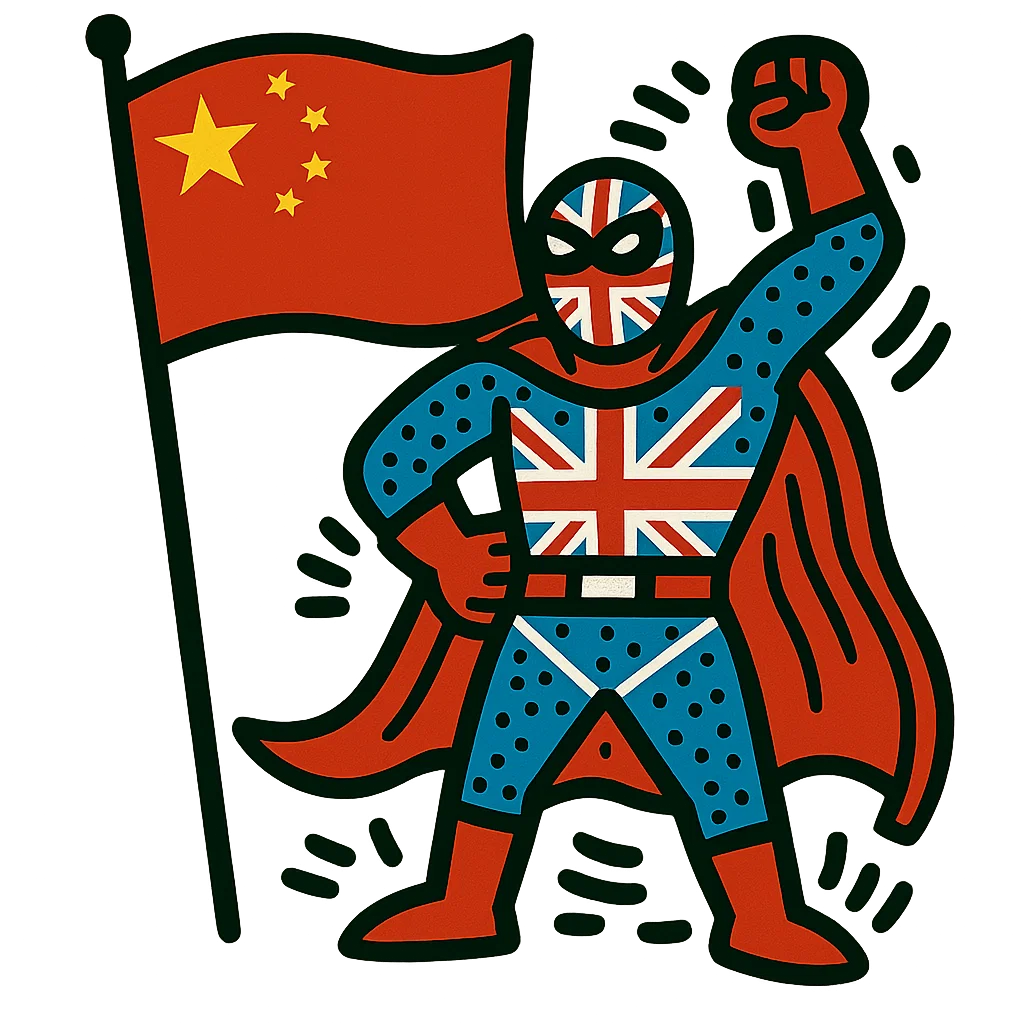 China character or flag for the Guangzhou English speaking club