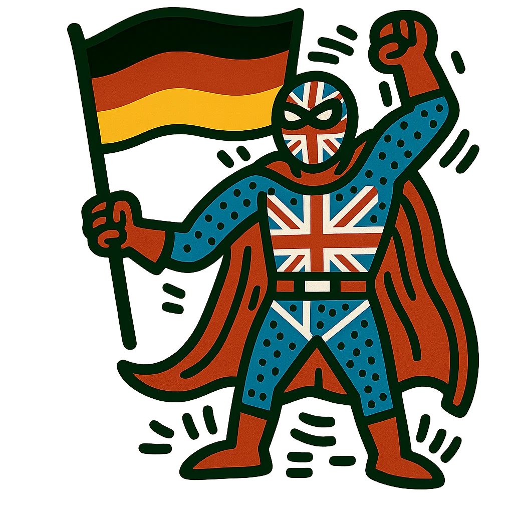Germany character or flag for the Berlin English speaking club