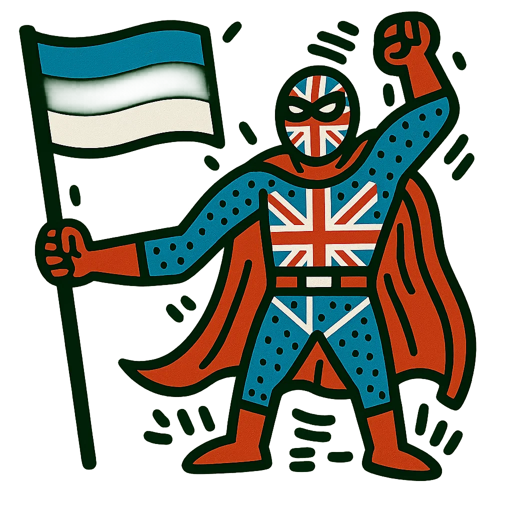 Estonia character or flag for the Tallinn English speaking club