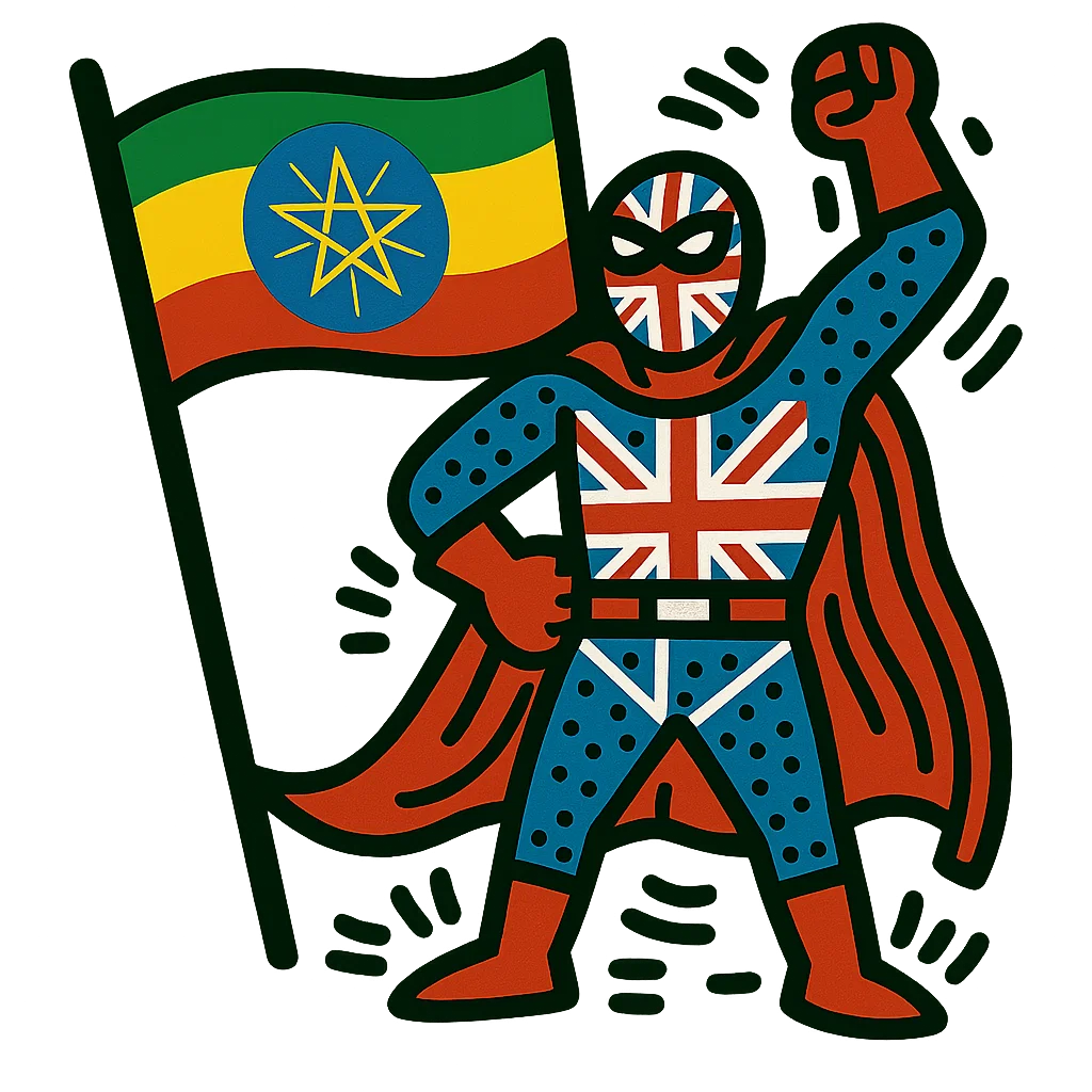 Ethiopia character or flag for the Addis Ababa English speaking club