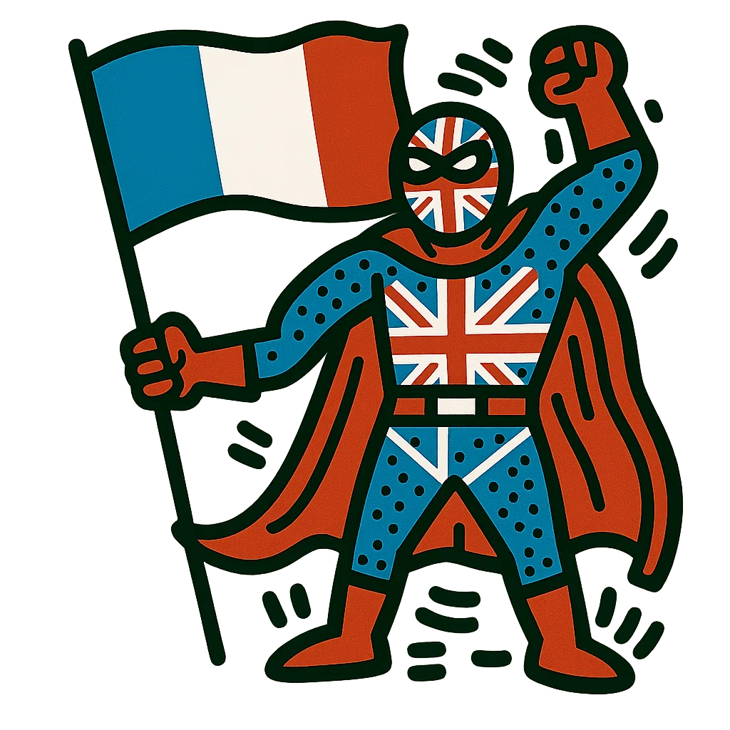 France character or flag for the Paris English speaking club