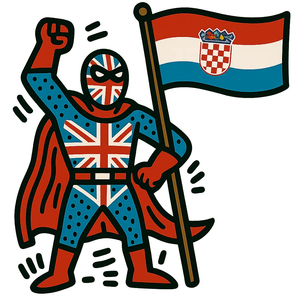 Croatia character or flag for the Zagreb English speaking club