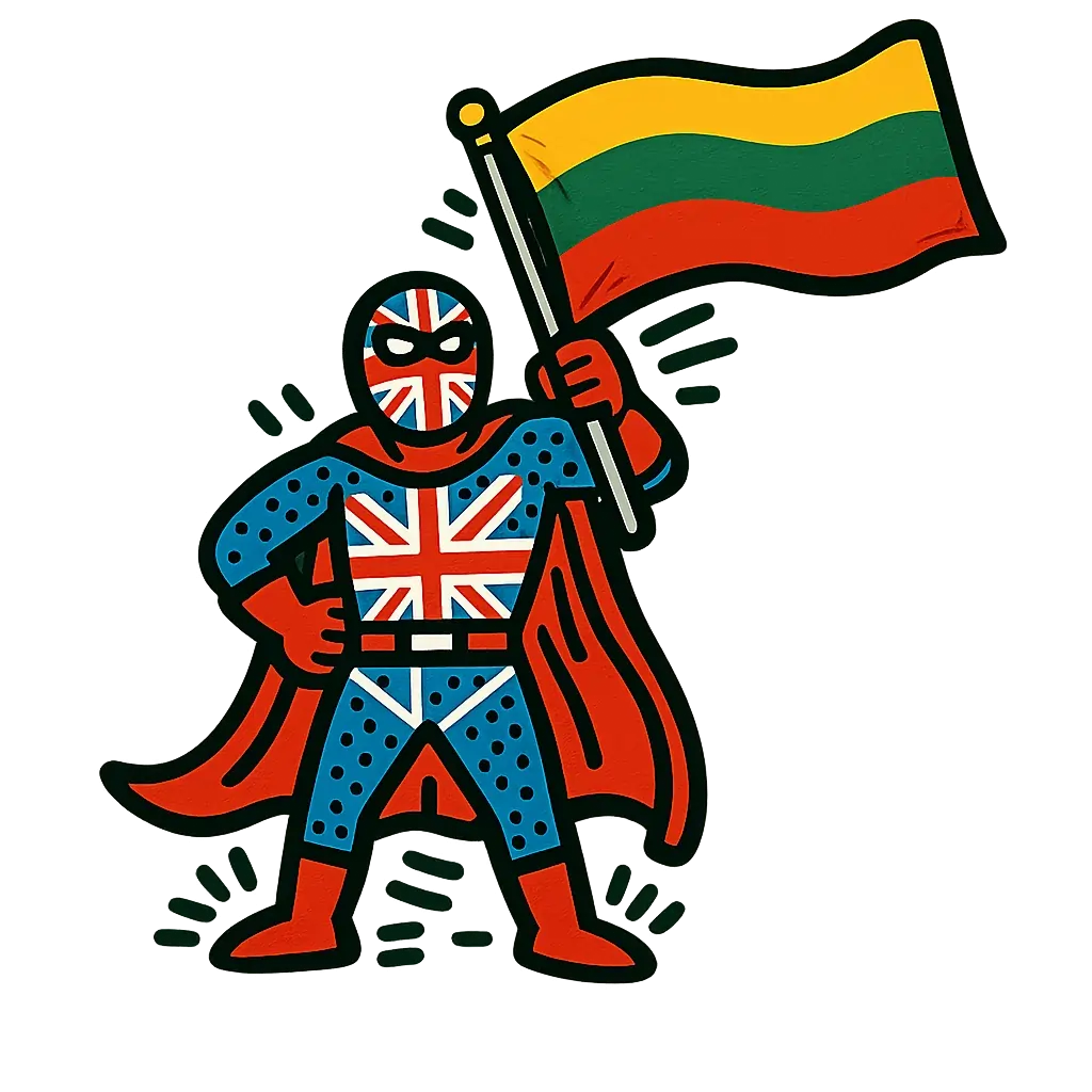 Lithuania character or flag for the Vilnius English speaking club