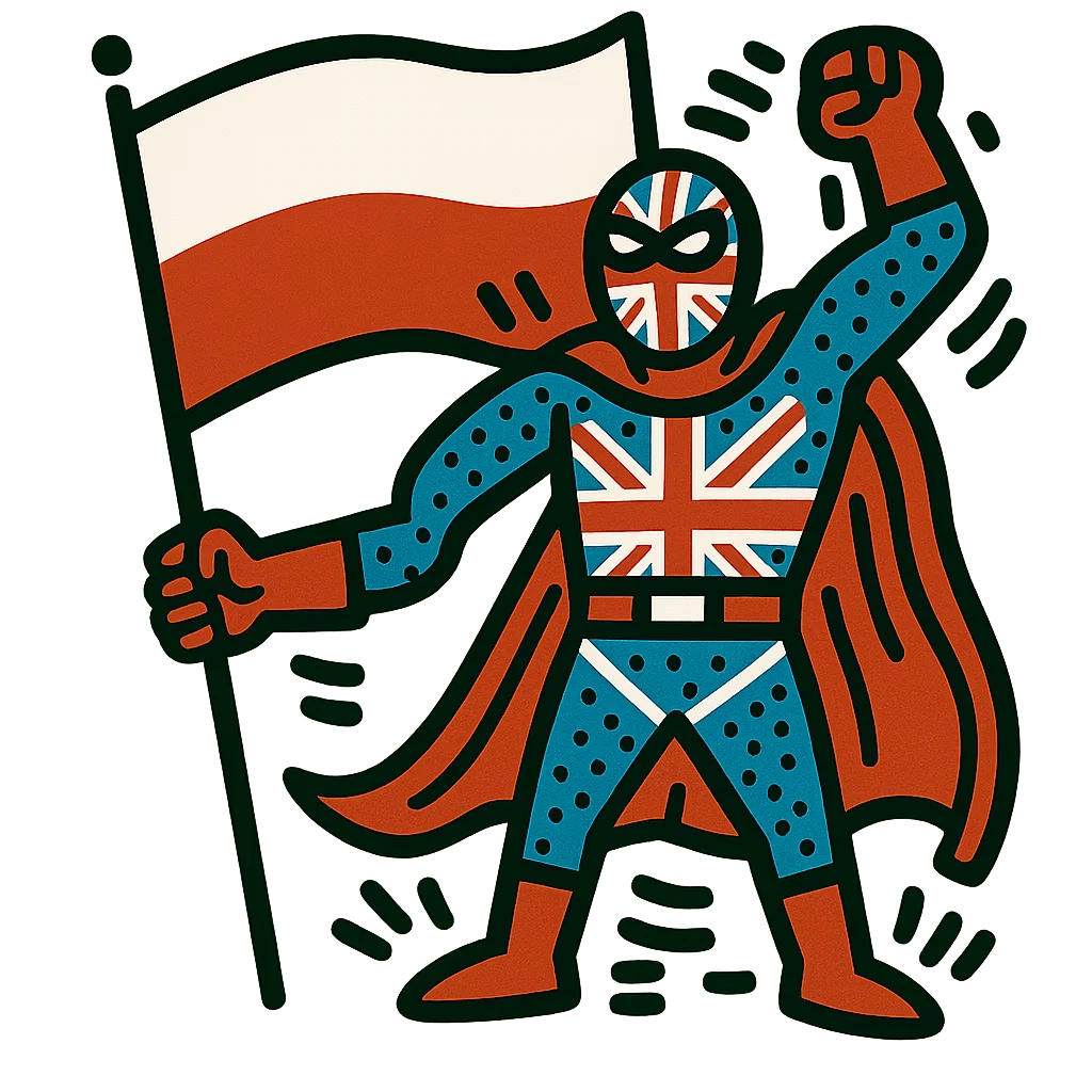 Poland character or flag for the Lodz English speaking club
