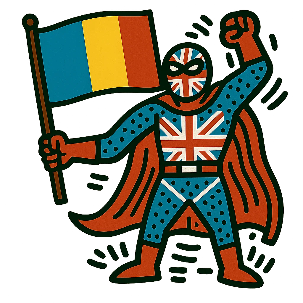 Romania character or flag for the Cluj-Napoca English speaking club