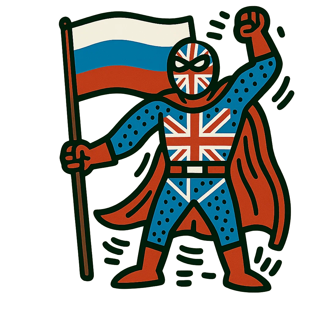 Russia character or flag for the Novosibirsk English speaking club