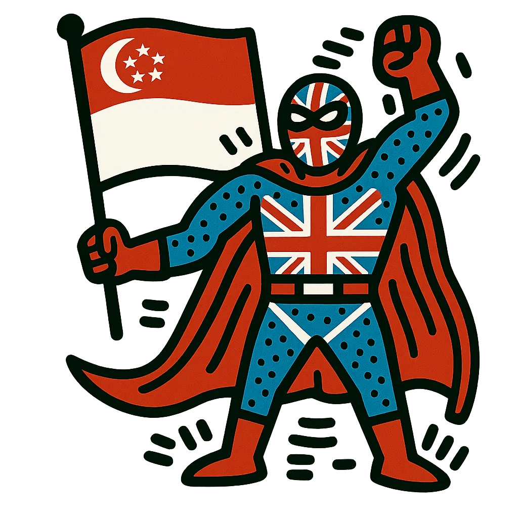 Singapore character or flag for the Singapore English speaking club