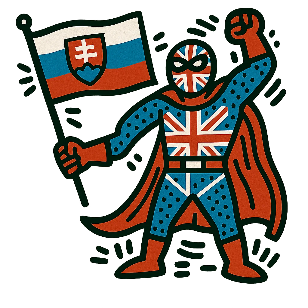 Slovakia character or flag for the Bratislava English speaking club