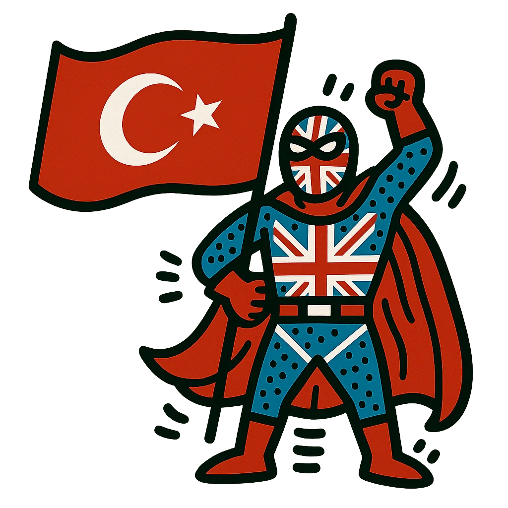 Turkey character or flag for the Ankara English speaking club
