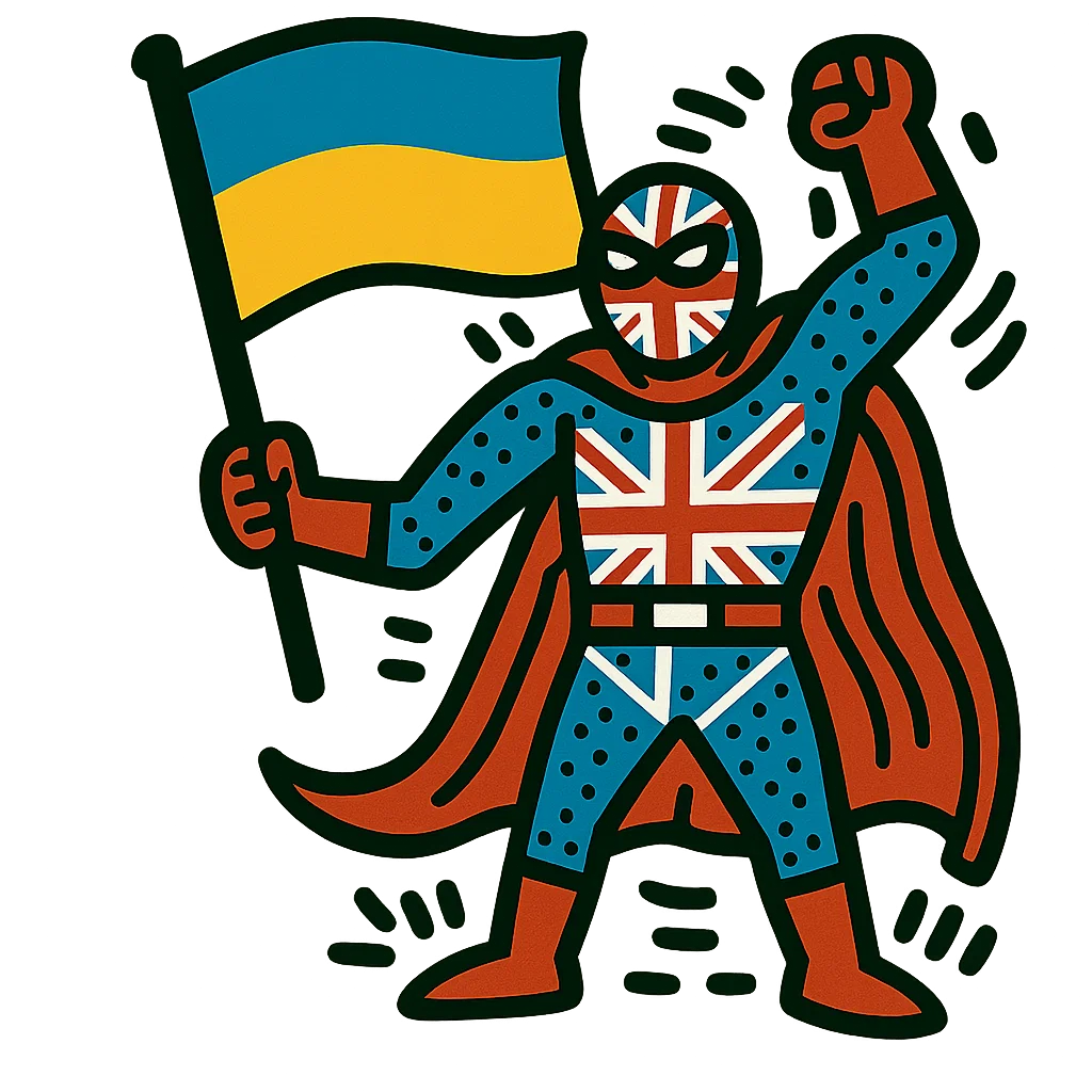 Ukraine character or flag for the Odesa English speaking club