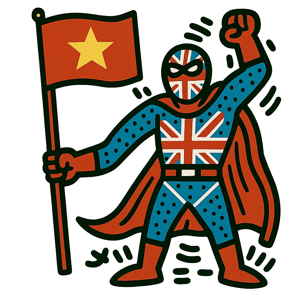 Vietnam character or flag for the Da Nang English speaking club